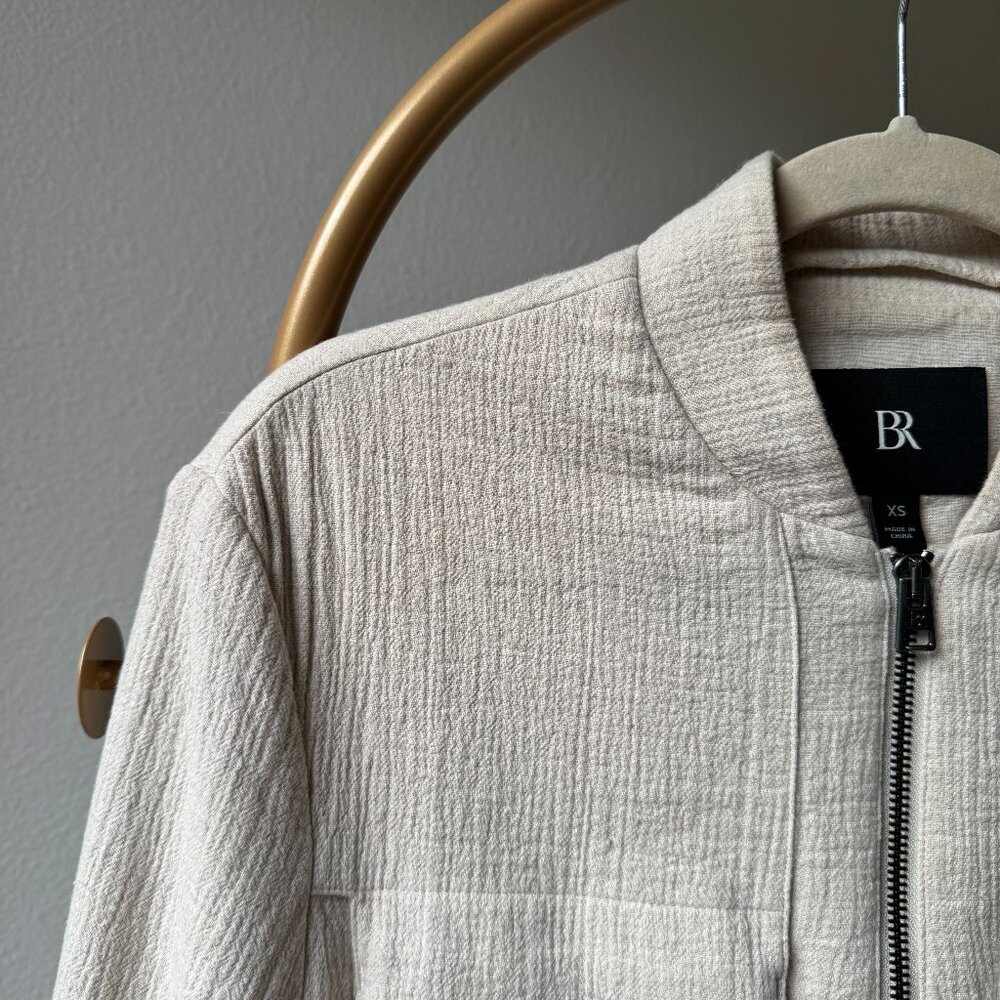 Chic Beige Zipper Jacket by Banana Republic - Size XS
